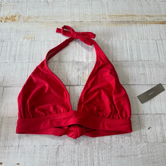 J.Crew DD Halter Tie Back Bikini Top NWT size Small in Venetian Red‎ Swimsuit - Picture 2 of 12